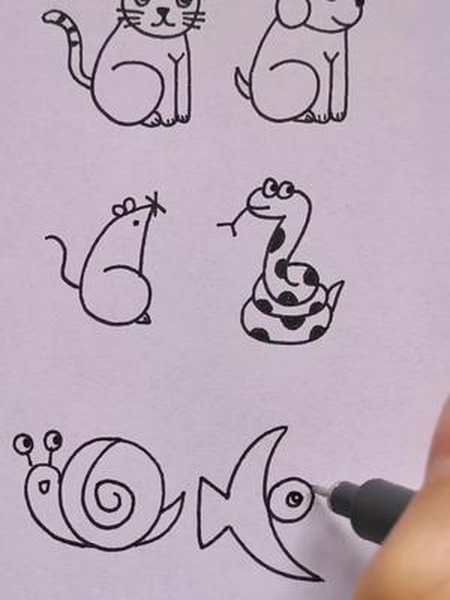 太神奇了数字6竟然可以变这么多小动物简笔画创意可爱的人总是发现