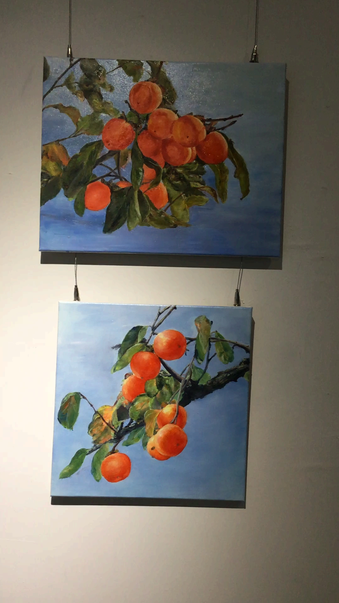 油画 柿子树为吉祥树象征:日子红红火火～寓意～万柿(事)如意-度小视