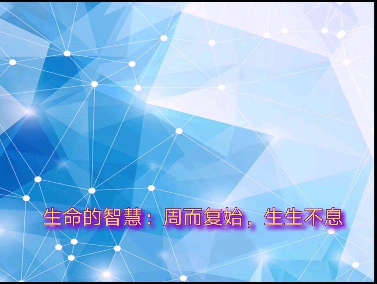 生命的智慧:周而复始,生生不息