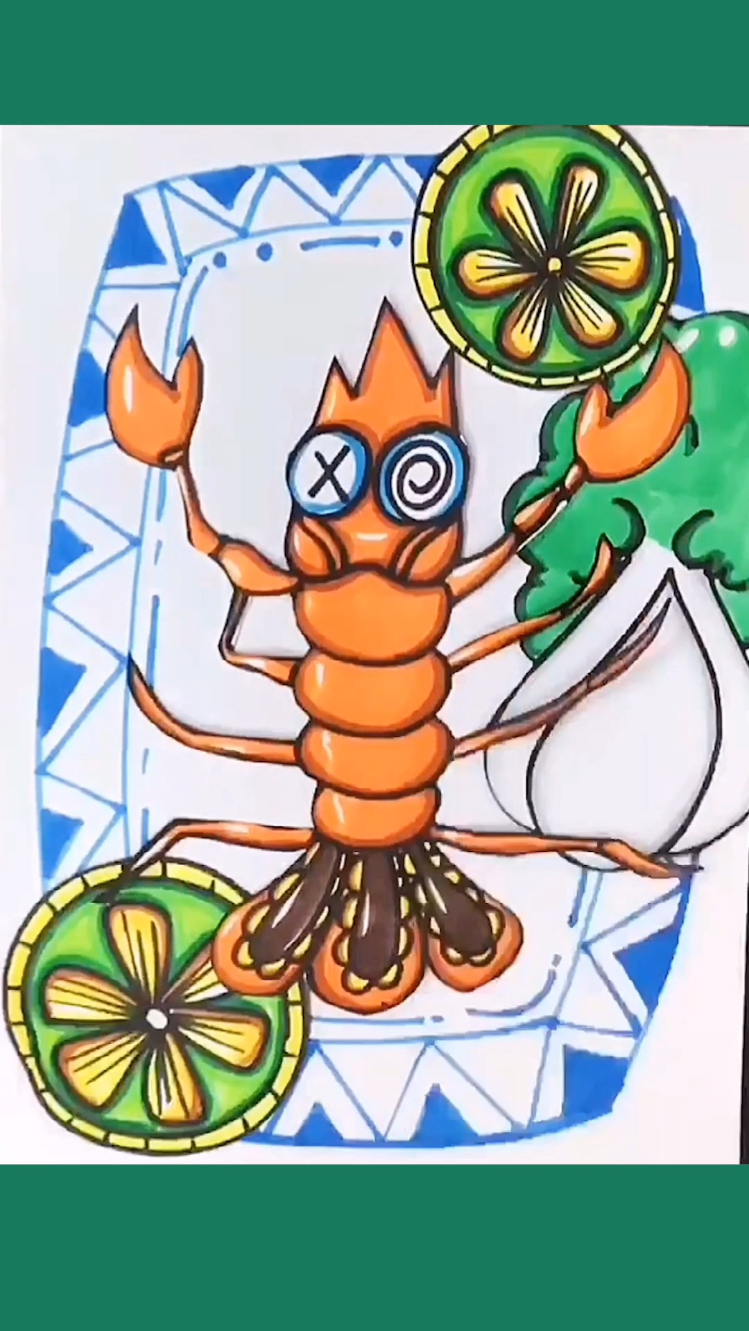 画画原来如此简单#美术网课:创意美术——大龙虾-度小视