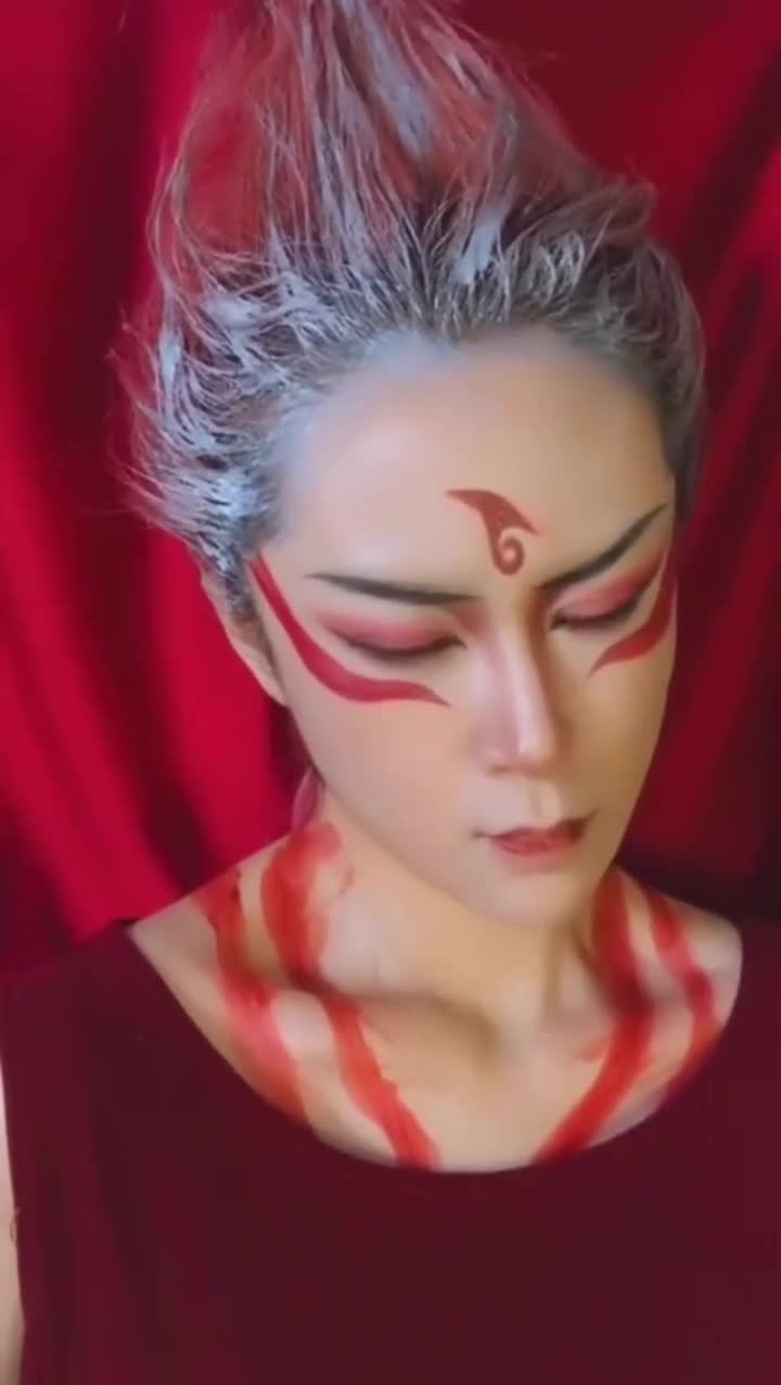 超炫酷的哪吒仿妆,连头发都能造成这样,网友:吒儿是你吗