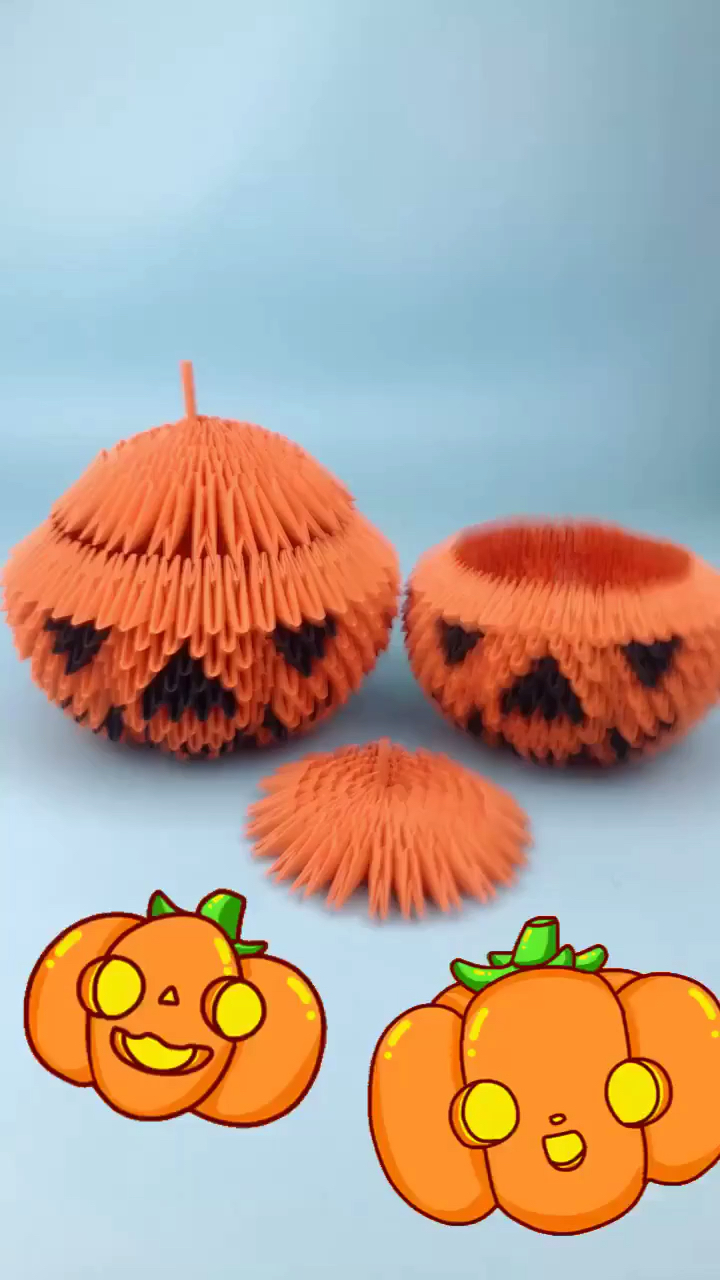 2019,立个新年flag#奕耘手工三角插折纸南瓜折纸