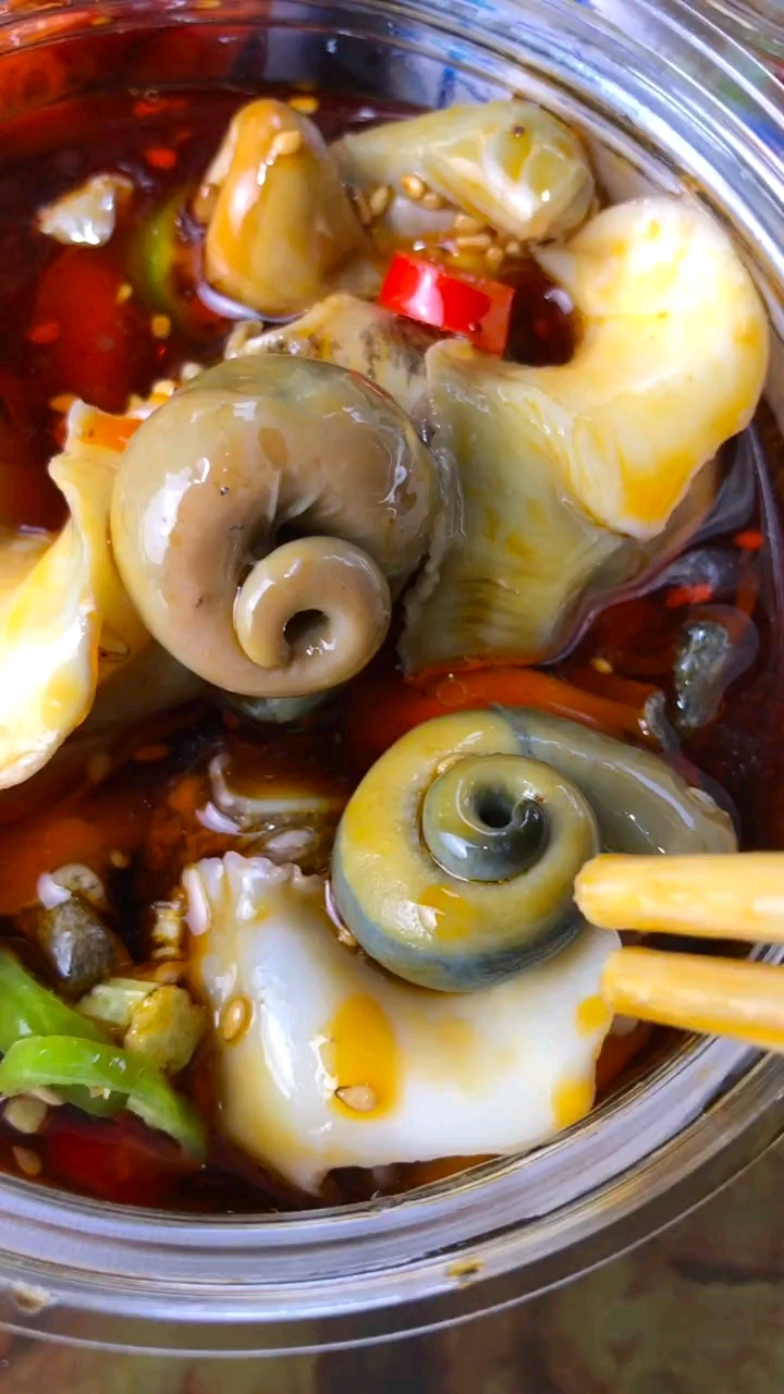 红油海螺太有食欲了.