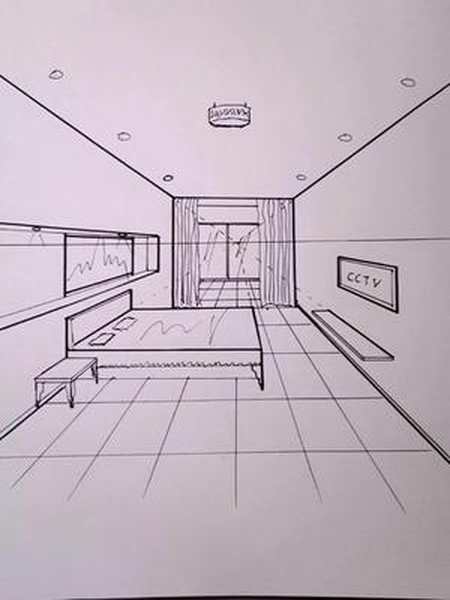 手绘设计一点透视卧室空间效果及技巧 -全民小视频