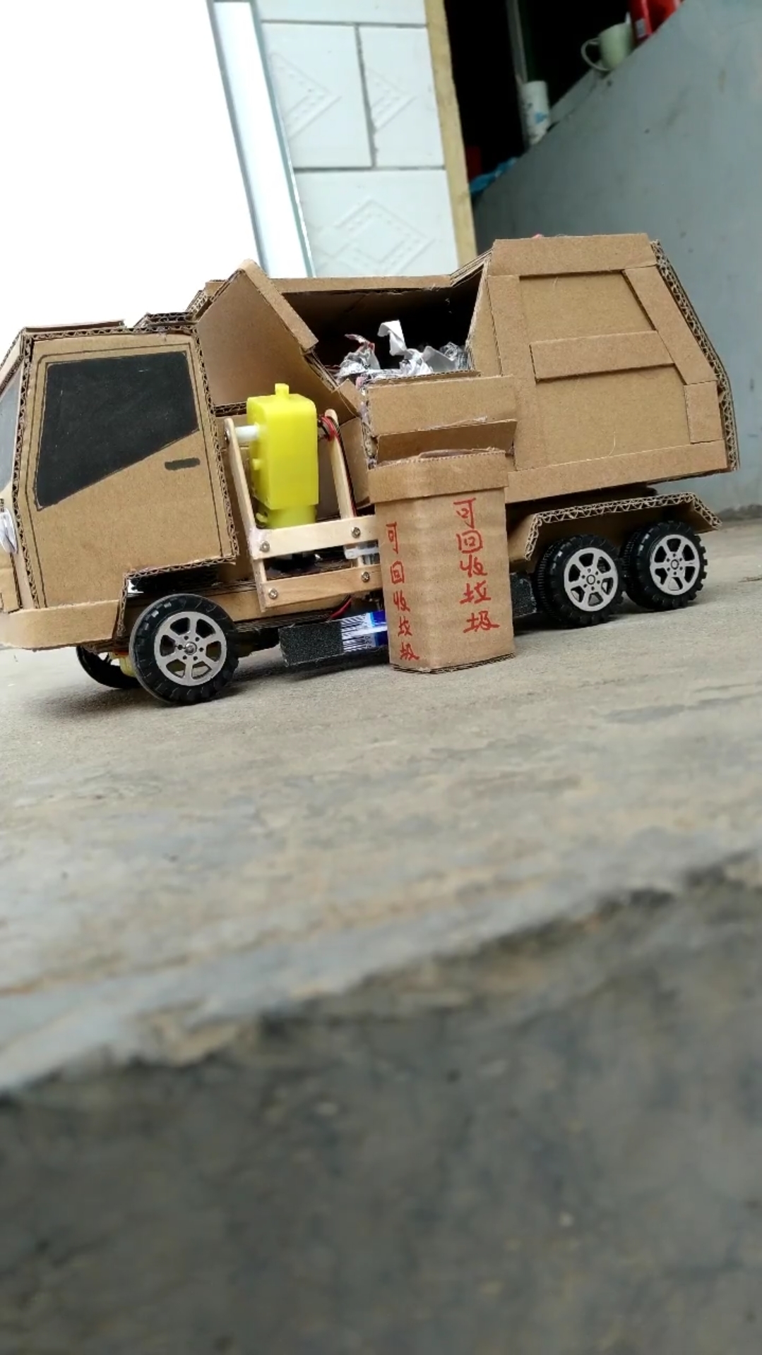 手工制作#全自动垃圾车