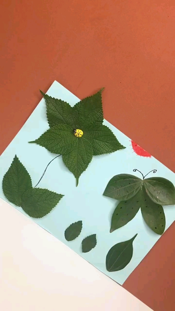 亲子手工叶子.