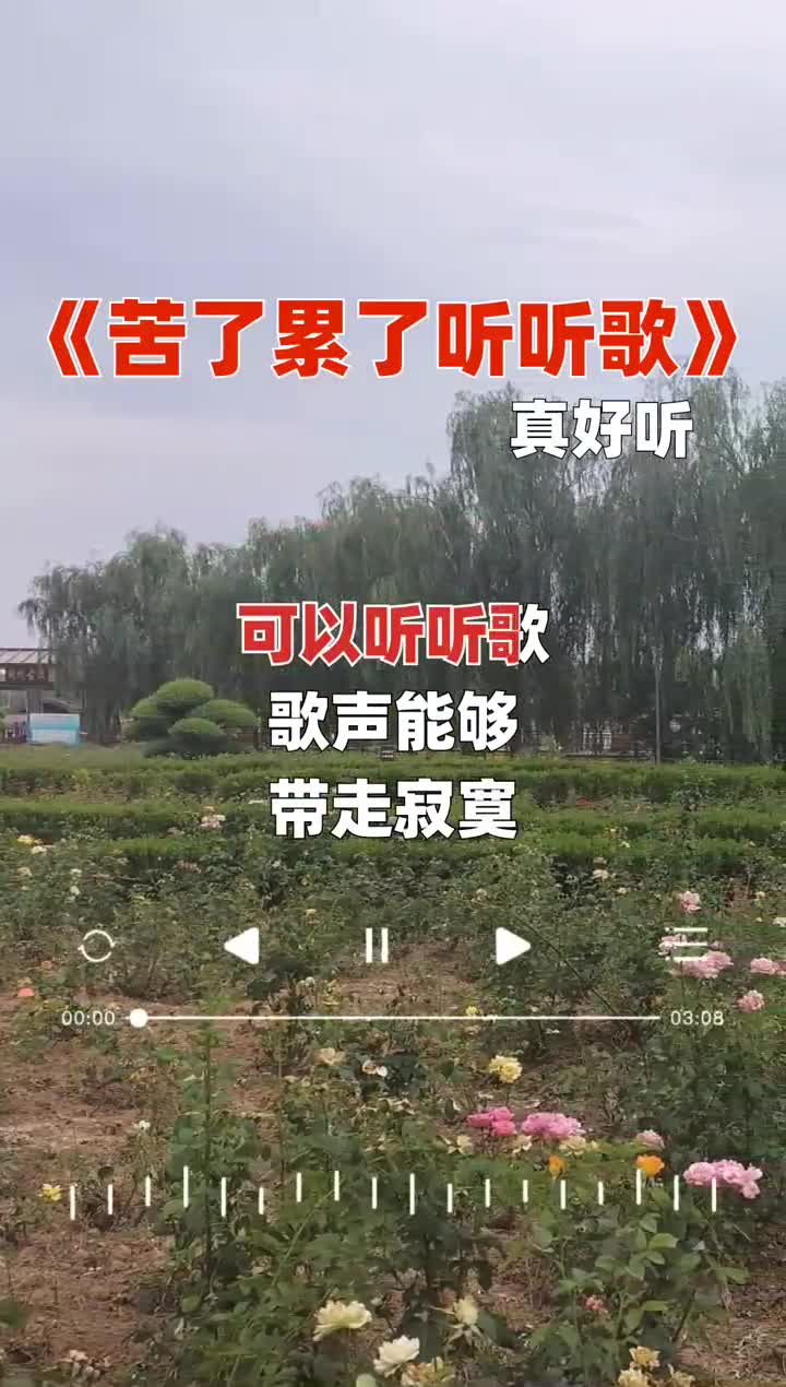 苦了累了听听歌歌声能带给我们快乐,忘记烦恼