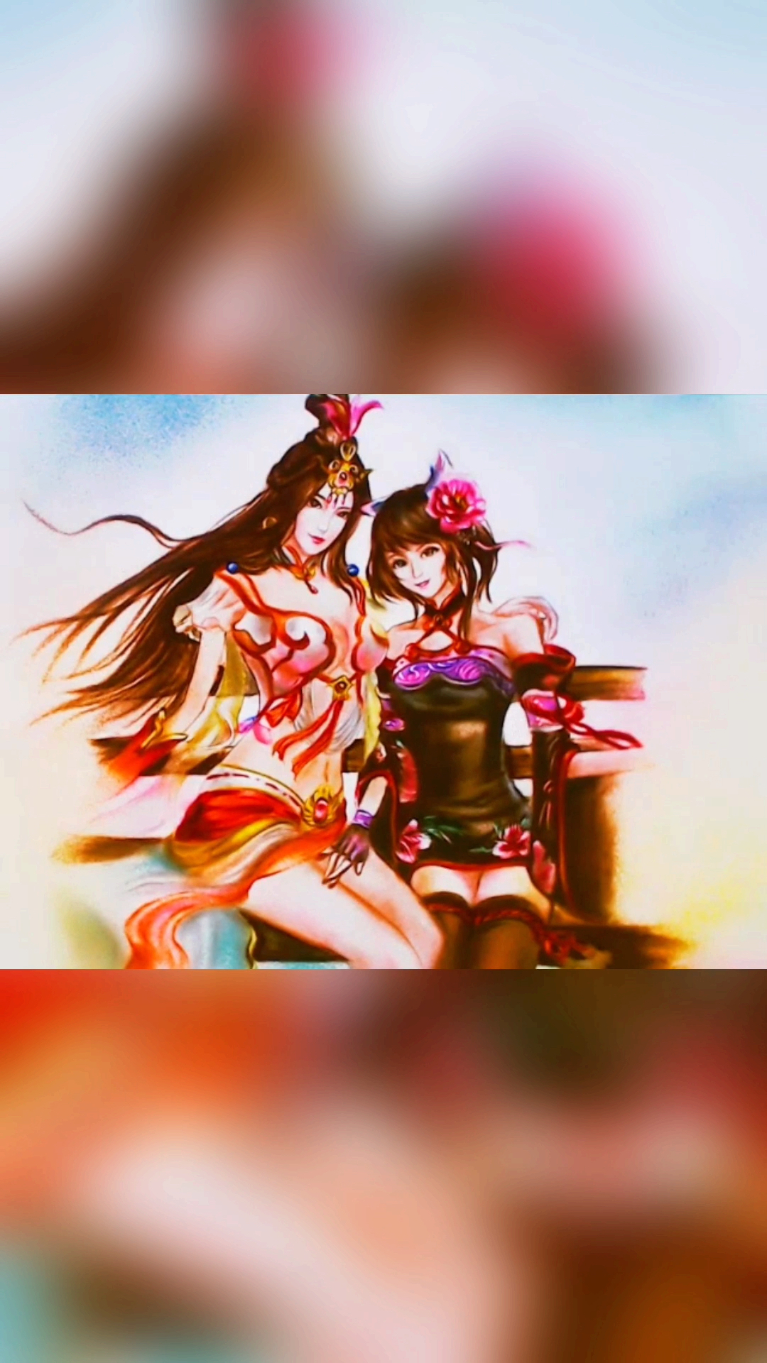 古风沙画#沙画:古风美女两枚,喜欢的带走