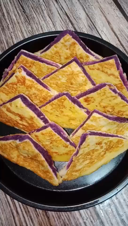 鸡蛋紫薯饼,教程在上一个视频