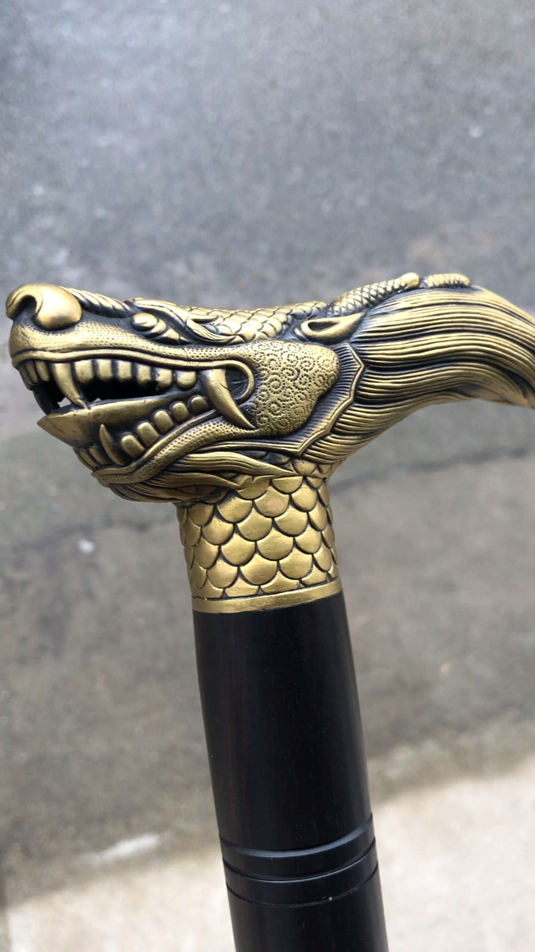 手工制作##龙泉宝剑龙头拐杖剑-度小视