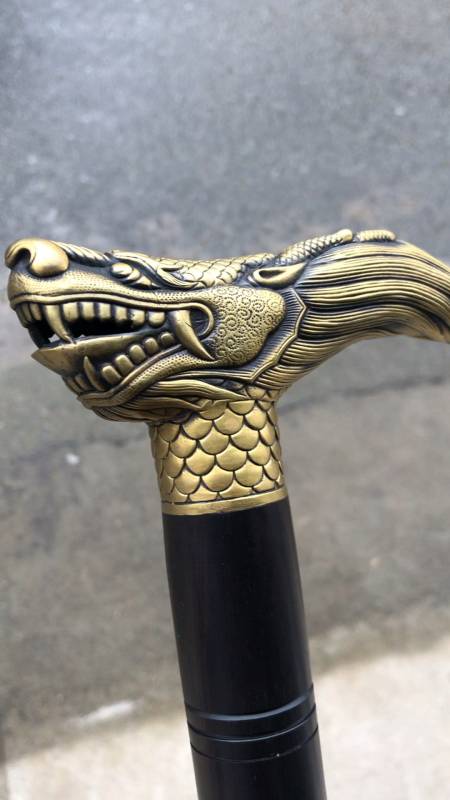 手工制作##龙泉宝剑龙头拐杖剑-度小视