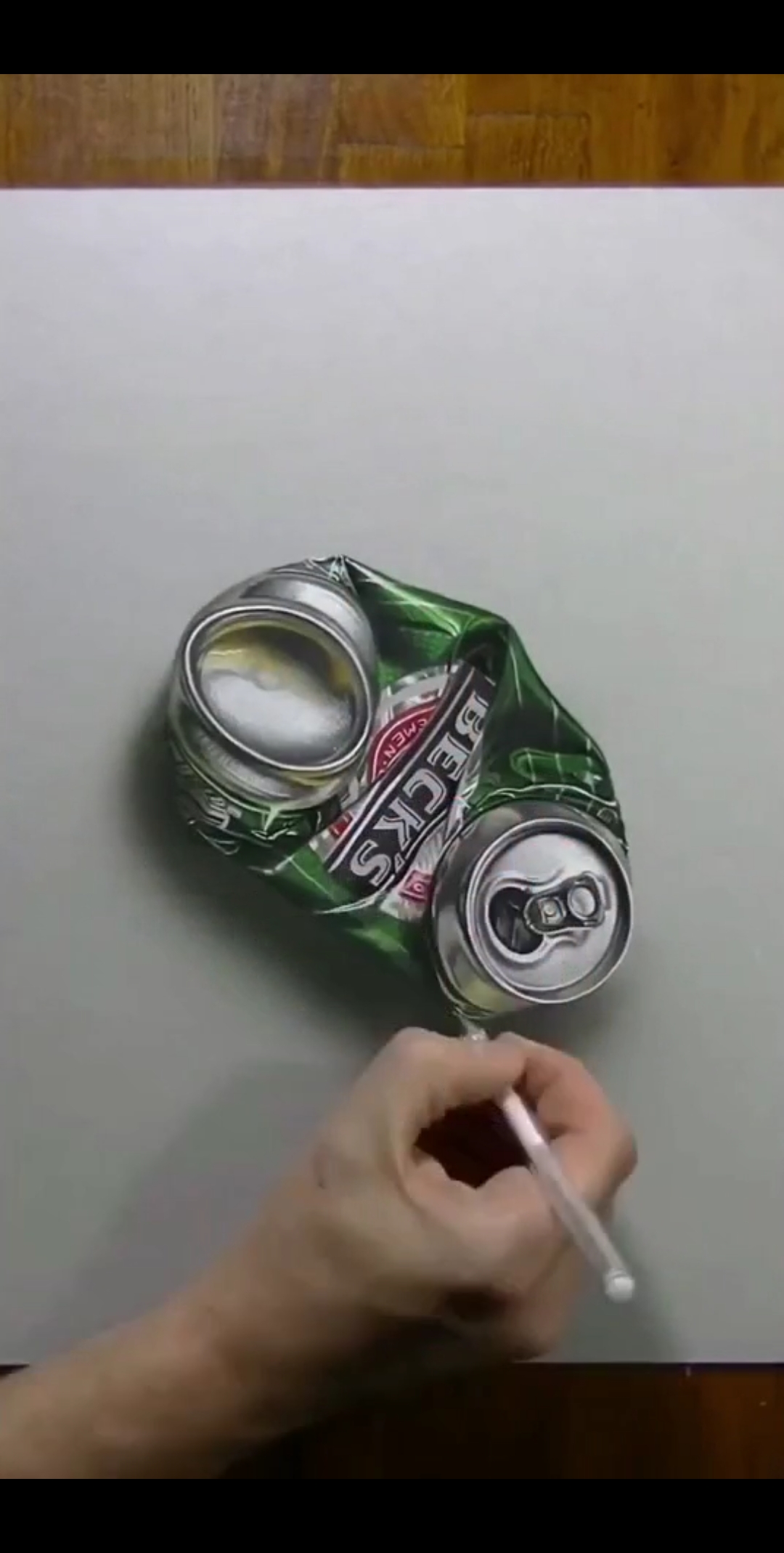 手绘教程#学画画教程分享收藏鉴赏.被踩扁的易拉罐.美术课件鉴赏.