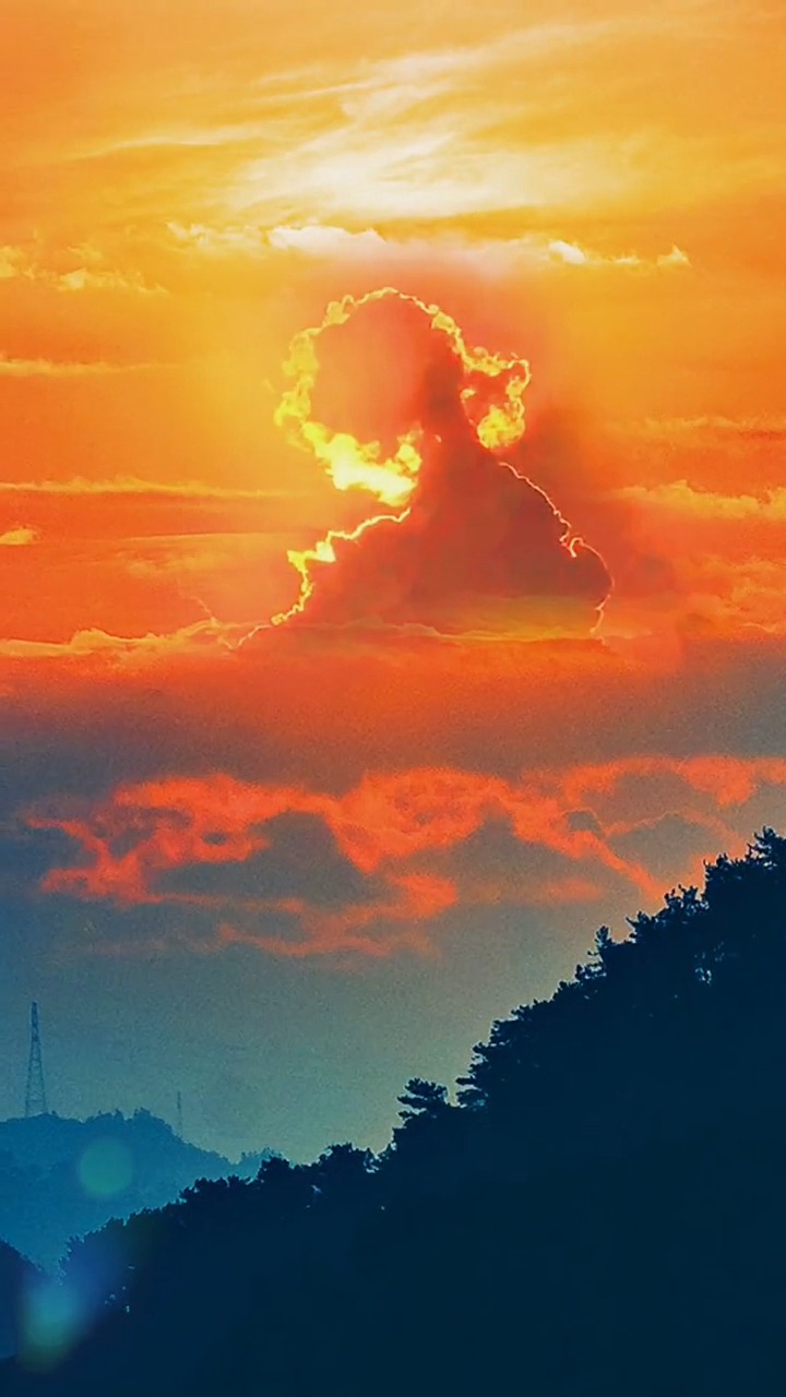 希望它能承包你一天的好运呀#晚霞#仙女