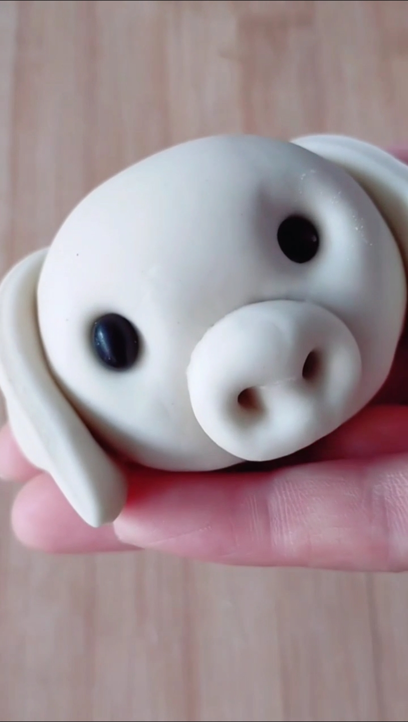 手工面食#小猪馒头做法嘎嘎简单!