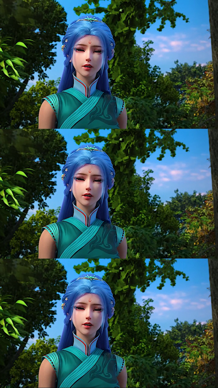 国漫最美的蓝色美女!紫雨老婆太美啦-度小视