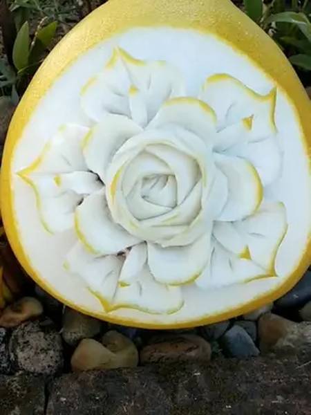 柚子还能这样玩食品雕刻 水果雕刻 创意水果 我的生活日记 我的美好