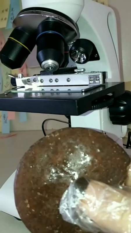 显微镜世界#巧克力放大100倍