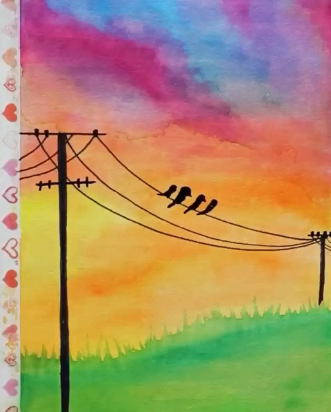 你喜欢的样子我都有#水彩笔风景画