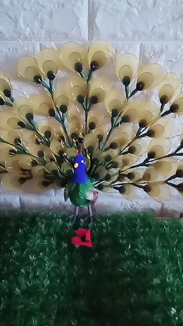 丝网花孔雀.手工制作.