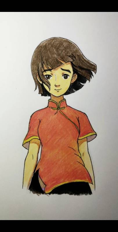 动漫手绘#用彩铅画大鱼海棠椿-度小视