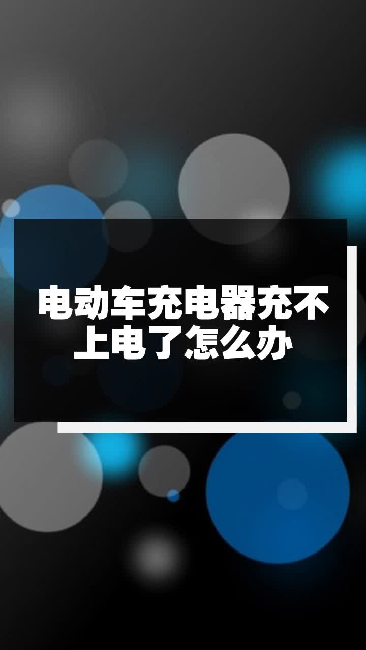 电动车充电器充不上电了怎么办