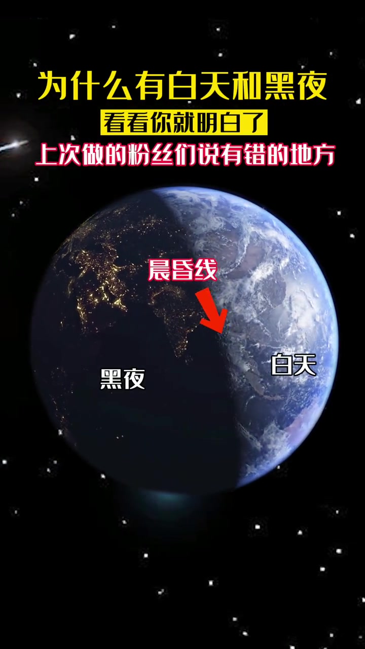 为什么有白天和黑夜地球昼夜交替看看你就知道为什么了
