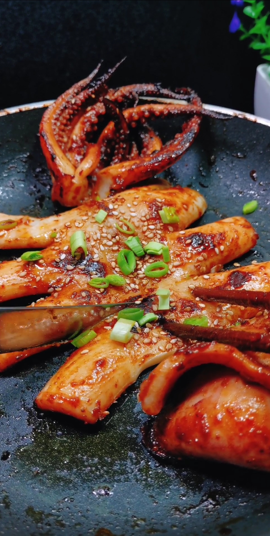 家乡特色美食#教你在家制作烤鱿鱼