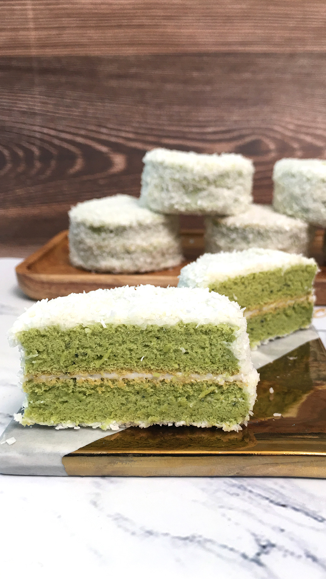烘焙#雪域抹茶奶酪小贝,入口即化的奶酪酱,软糯香甜的抹茶蛋糕,太