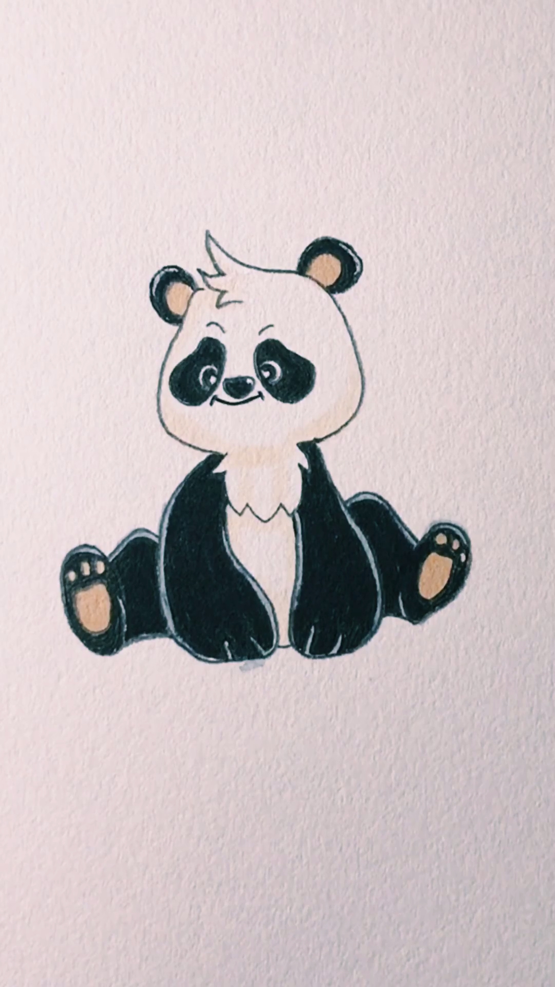 #画画原来如此简单#画可爱的"熊猫"