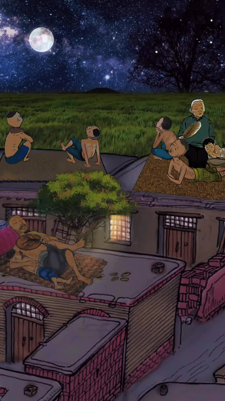 一到夏季,就会怀念小时候那个没有手机,没有空调的夜晚,吃完饭在屋顶