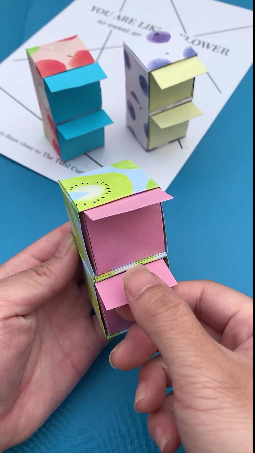 折纸迷你微型小抽屉,做着很简单,放个小物件很实用