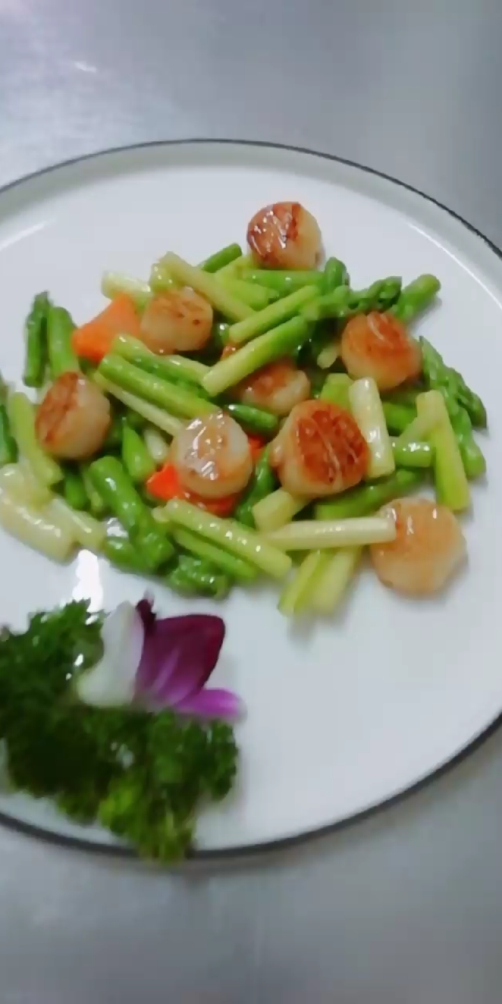 芦笋炒干贝 有没有食欲盘它