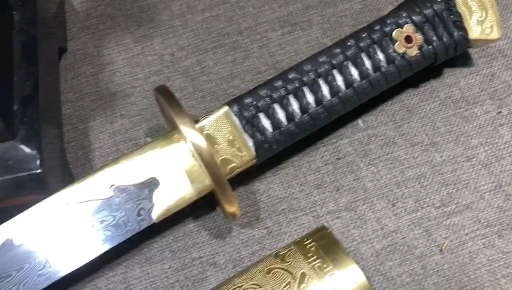 单手花纹钢秋水雁翎刀明刀研白腰刀战刀