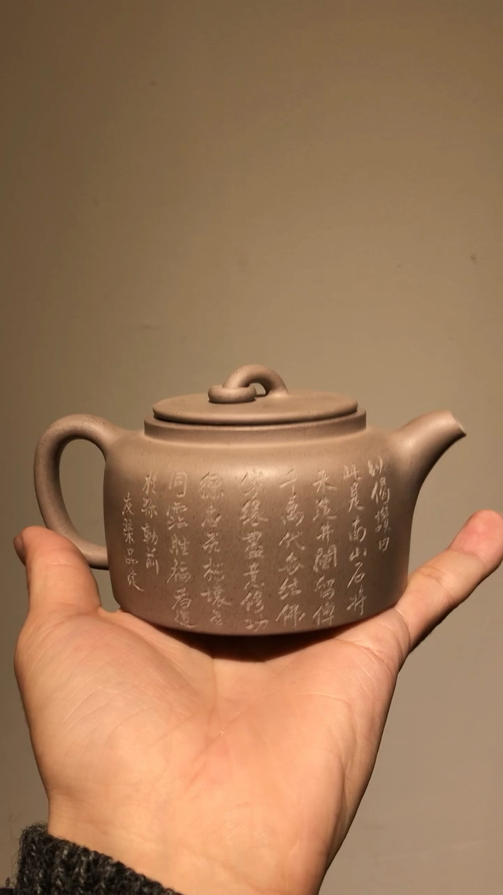 曼生井栏,全手工制,形体到位,通身刻绘,期待烧成.