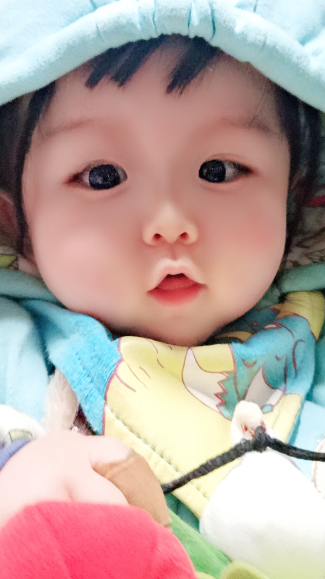 家有萌娃#可爱的宝宝,么么哒,小可爱七个半月了