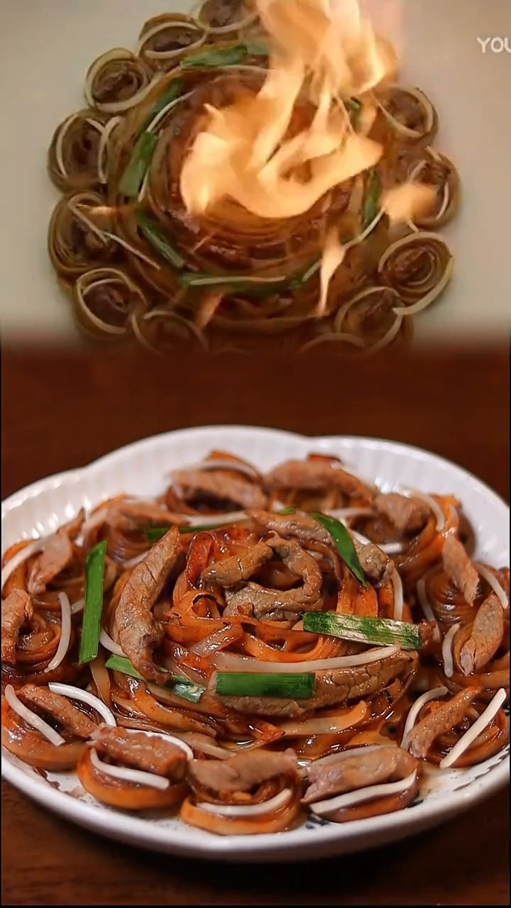 脆皮干炒牛河又脆又香