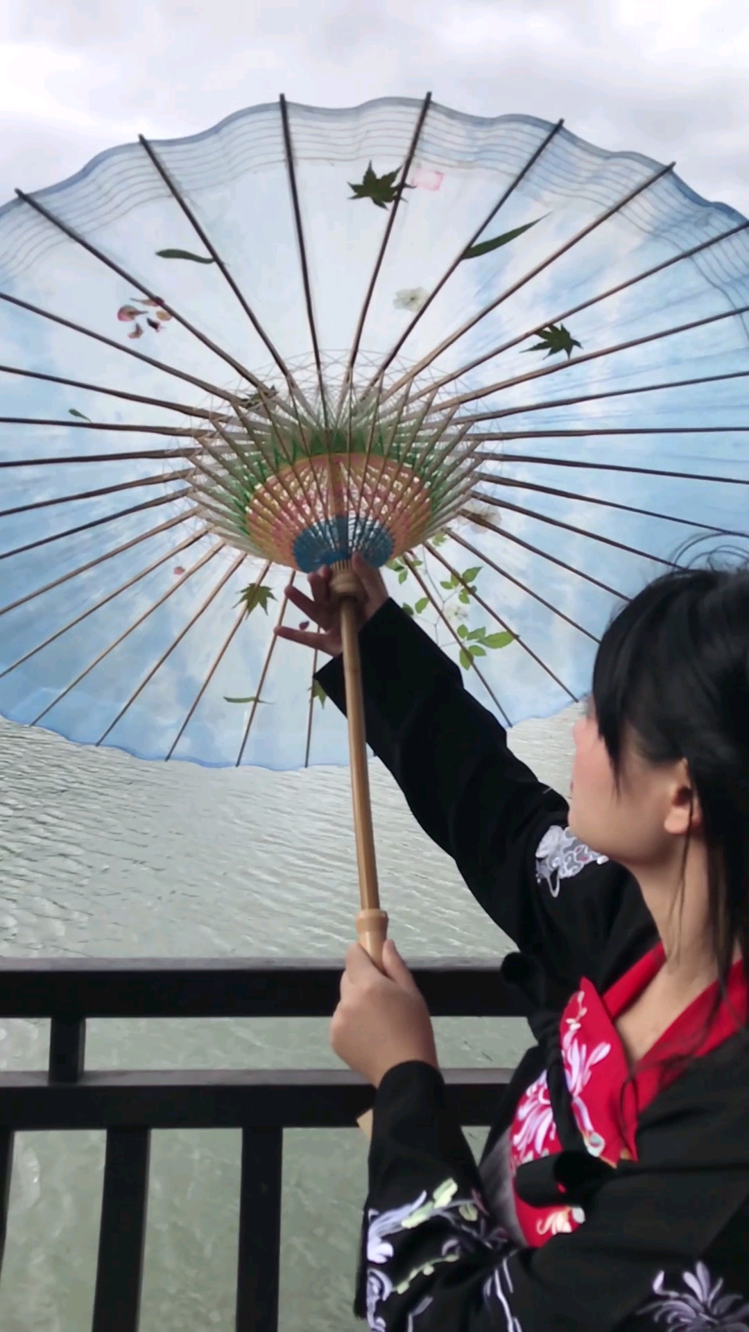 撑一顶油纸伞穿梭于花草树木,山川湖泊间,此生无憾.