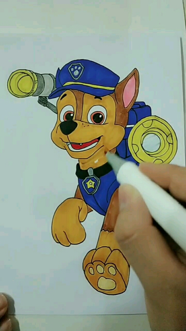 汪汪队阿奇卡通画