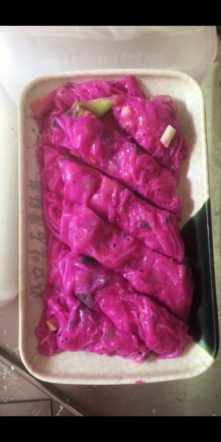 果蔬肠粉,特色火龙果肠粉.