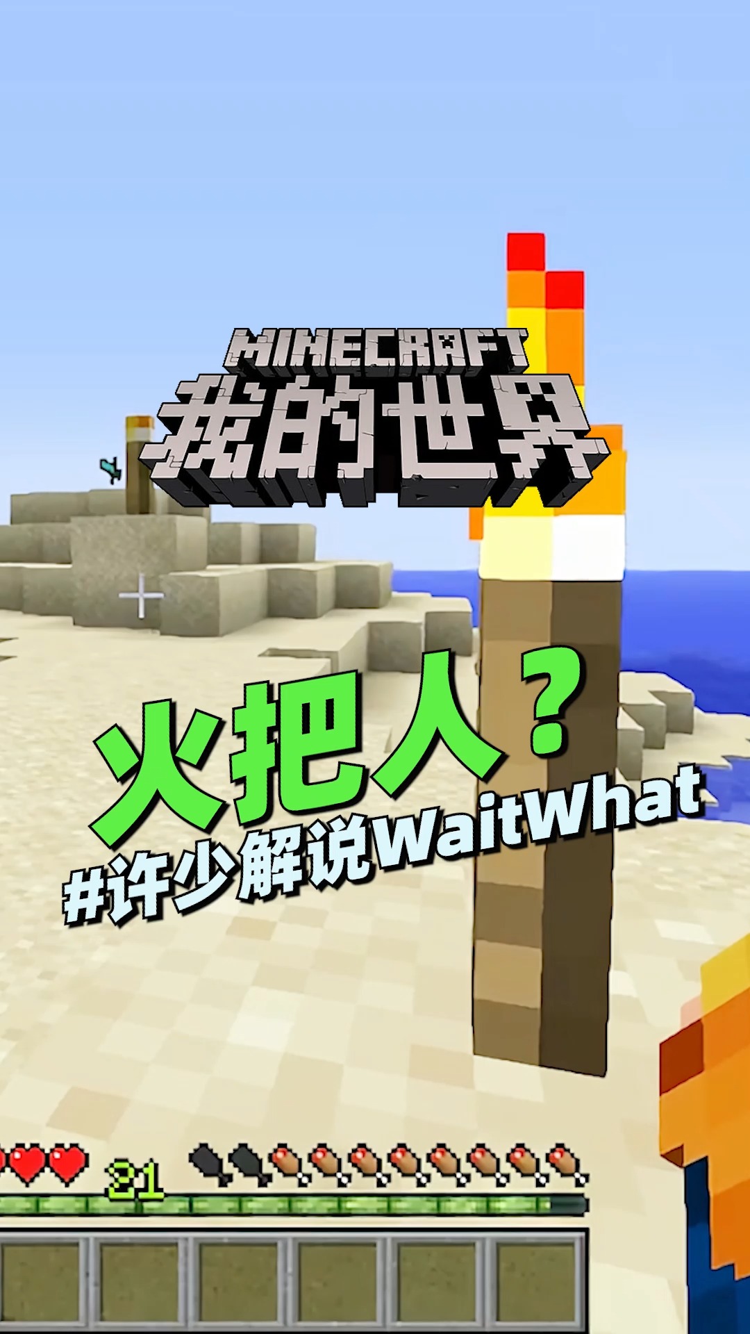 我的世界#你见过火把人吗?-度小视