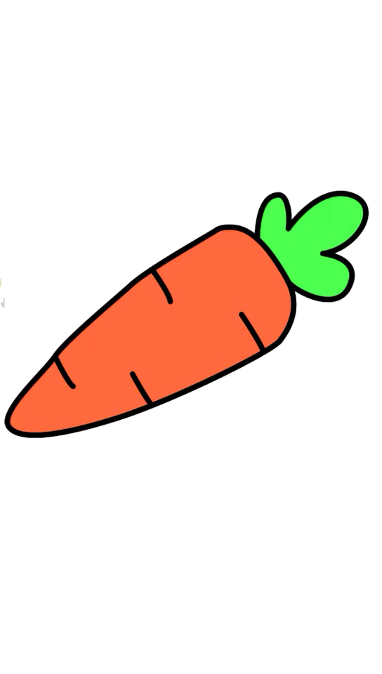 胡萝卜简笔画法图片