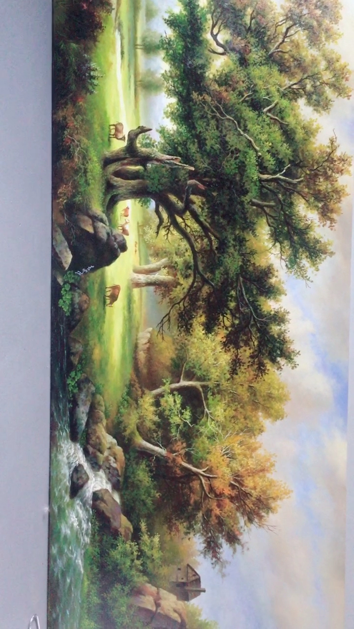 艺术人生!横幅油画