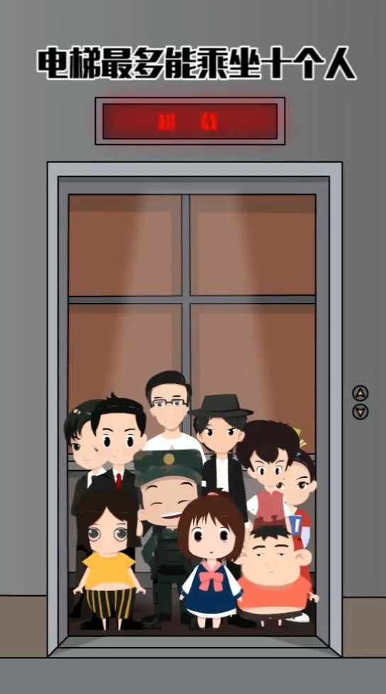 悬疑#电梯9个人为什么会超载