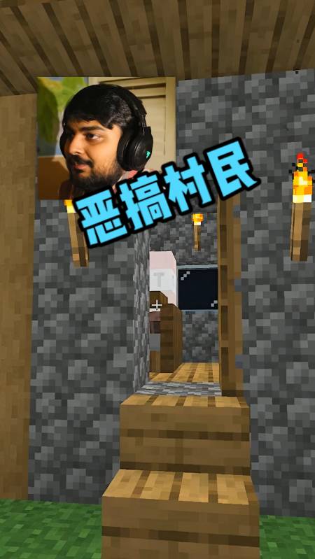 我的世界#我的世界:恶搞村民!-全民小视频