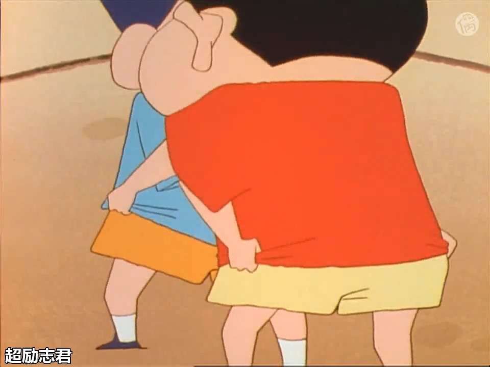 娱乐#蜡笔小新片段:风间和小新玩相扑!