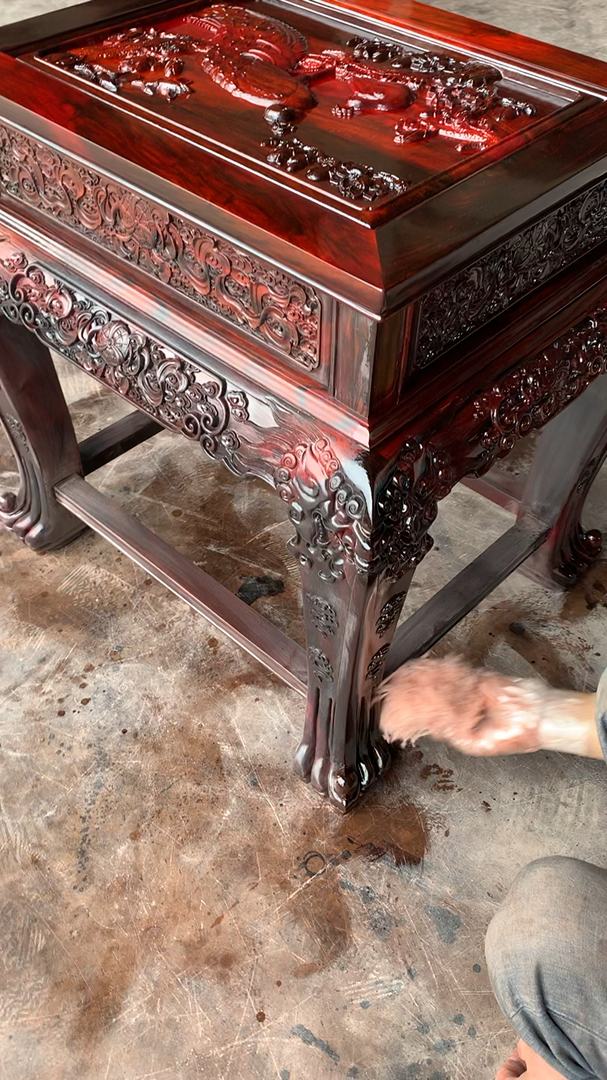 古典红木家具#生漆工艺