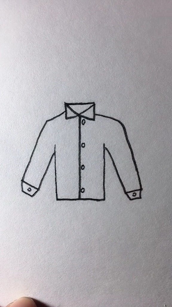 简笔画#衬衣的简单画法,简单易学!