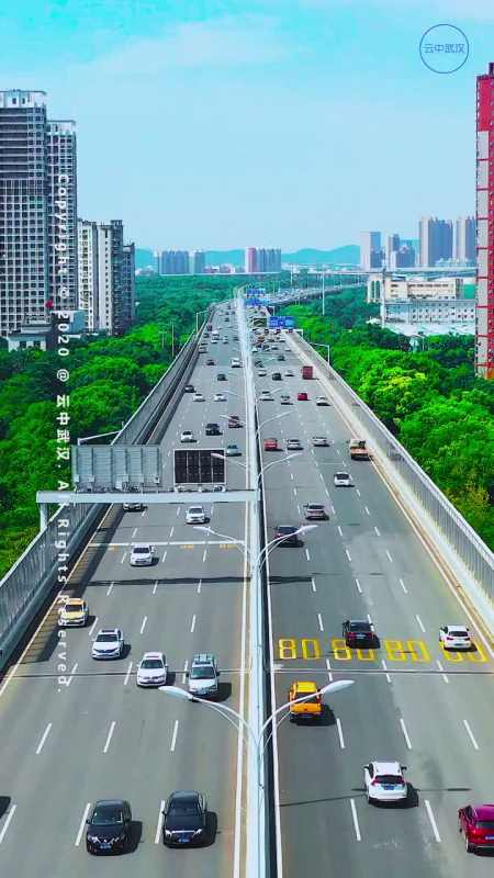 武汉 航拍 武汉东风大道长13公里沿线驻扎2万家企业7个整车厂54个世界