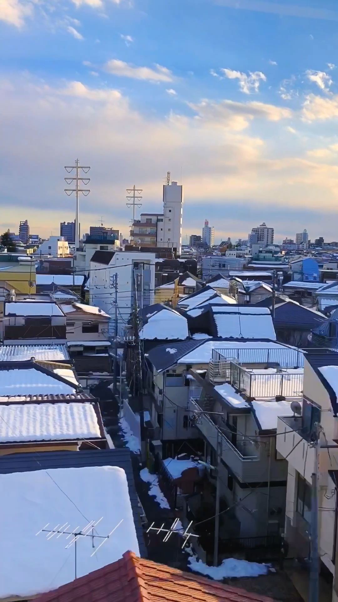 忘了传一段下雪后的东京住宅区