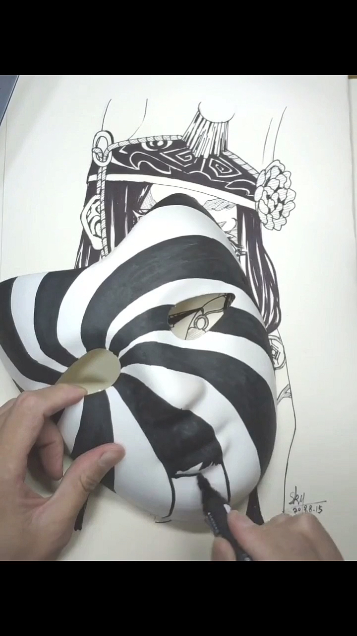 我要上热门手绘最简单的半脸面具